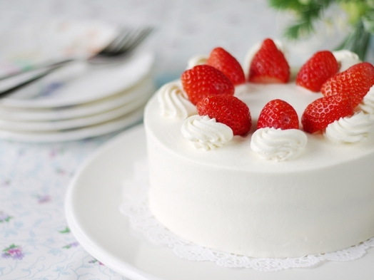 【Anniversaryプラン☆+】〜ケーキでお祝い特別な記念日を〜　夕食は料理長特選会席をご用意。
